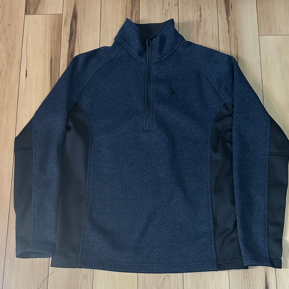 Spider - Navy and Black Quarter-Zip Pullover